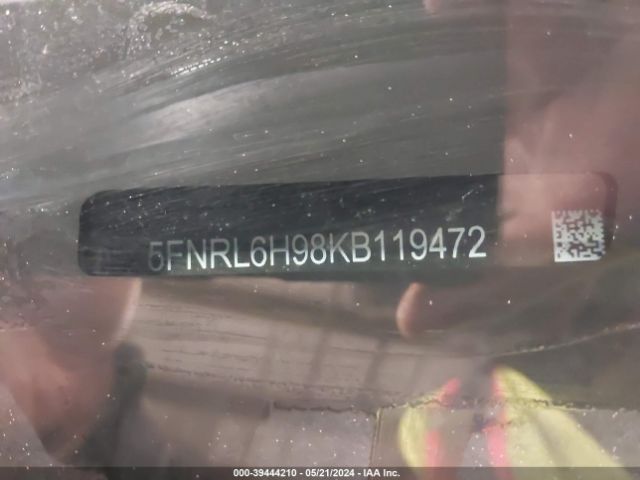 5FNRL6H98KB119472 Honda Odyssey Elite