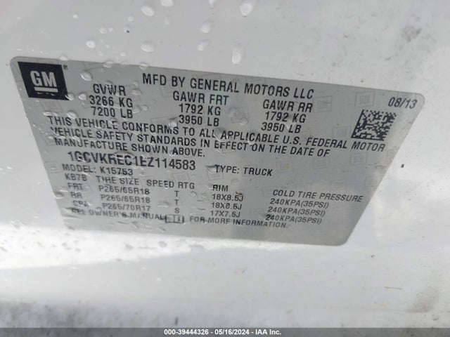 Chevrolet Silverado 1500 1lt 2014 1GCVKREC1EZ114583 Image 9