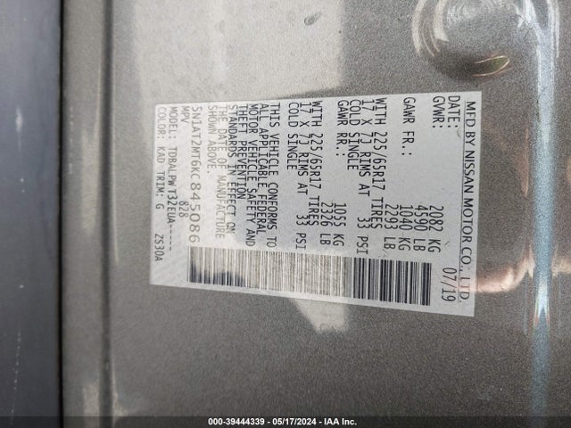 Nissan ROGUE S 2019 5N1AT2MT6KC845086 Image 9