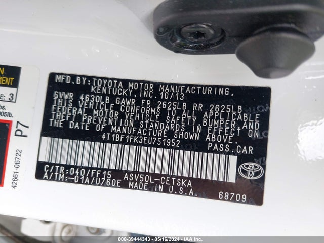 Toyota CAMRY SE 2014 4T1BF1FK3EU751952 Image 9