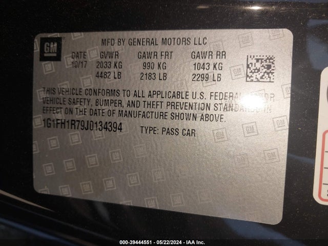 Chevrolet CAMARO 2SS 2018 1G1FH1R79J0134394 Image 9