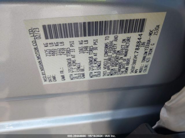 5N1BT3BB5PC788844 Nissan Rogue Sv Intelligent Awd