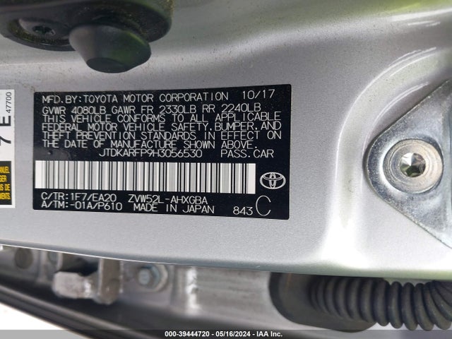 Toyota Prius Prime Premium 2017 JTDKARFP9H3056530 Image 9