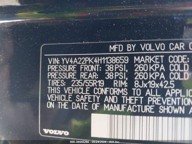 YV4A22PK4H1138659 Volvo Xc90 T6 Momentum
