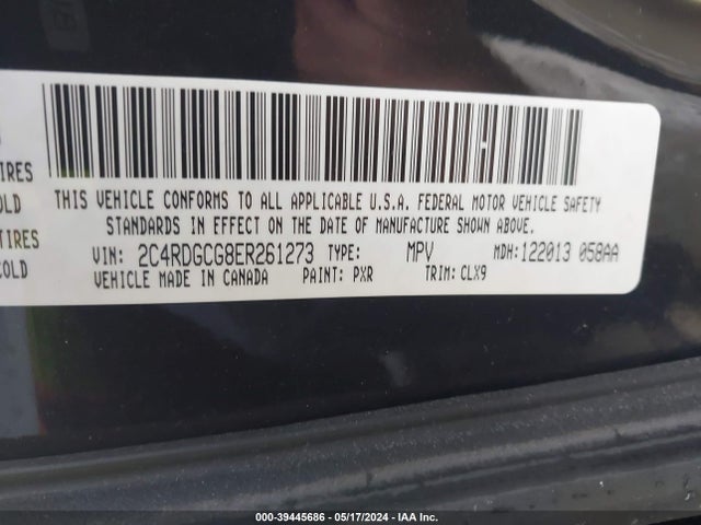 Dodge Grand Caravan Sxt 30th Anniversary 2014 2C4RDGCG8ER261273 Image 9
