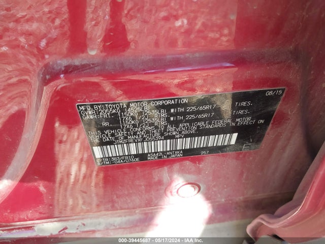 Toyota RAV4 LE 2015 JTMZFREVXFJ055394 Image 9