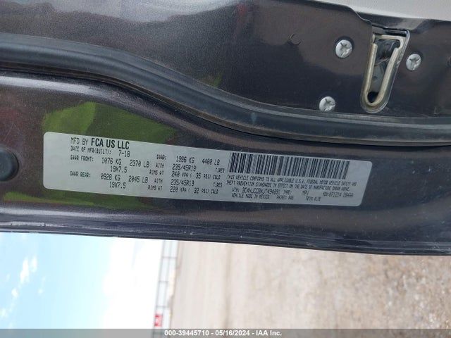 3C4NJCCBXJT494891 Jeep Compass Limited Fwd