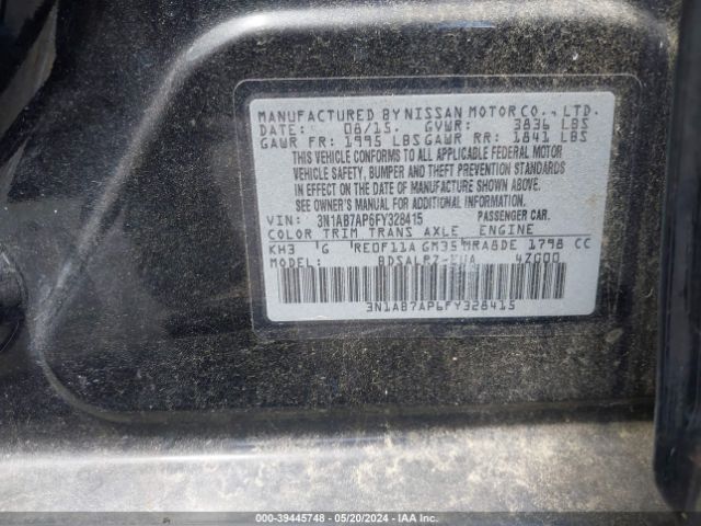 3N1AB7AP6FY328415 Nissan SENTRA SR