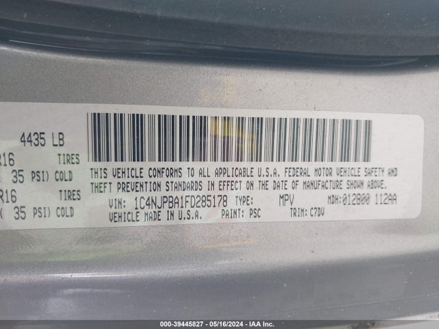 Jeep Patriot Sport 2015 1C4NJPBA1FD285178 Image 9