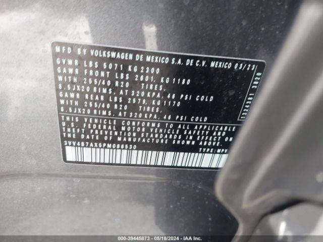 3VV4B7AX5PM086530 Volkswagen Tiguan 2.0t Sel R-line