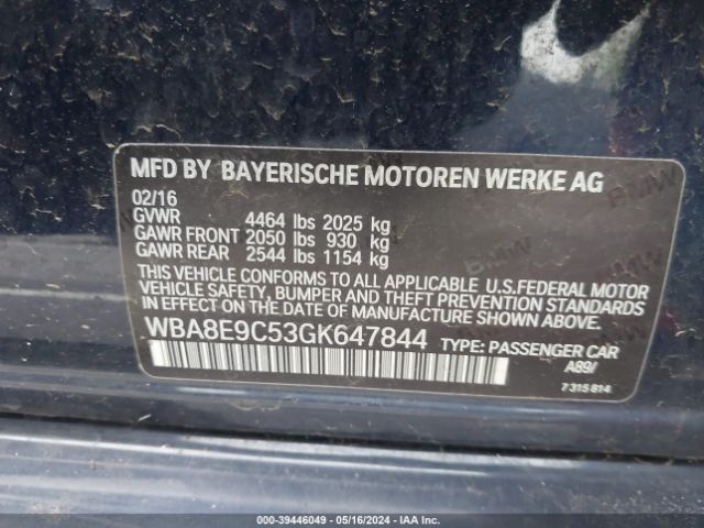 2016 BMW 328I WBA8E9C53GK647844 Photo 8