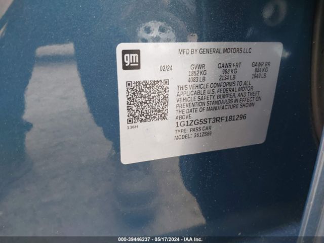 1G1ZG5ST3RF181296 Chevrolet MALIBU RS