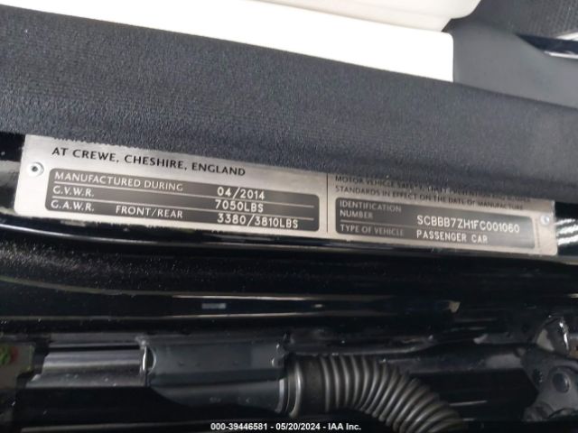 SCBBB7ZH1FC001060 Bentley Mulsanne