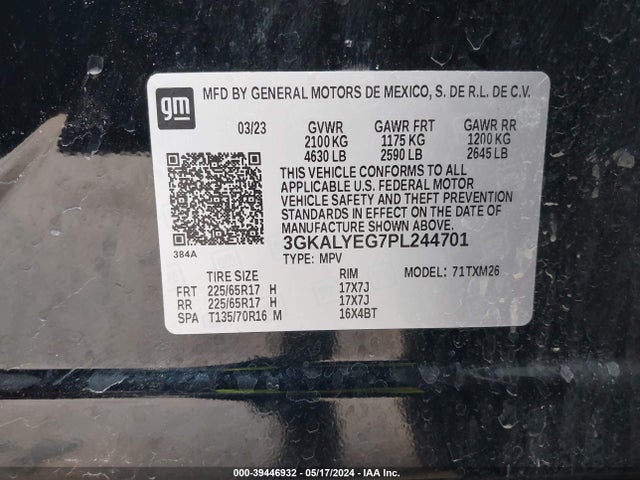 3GKALYEG7PL244701 GMC Terrain Awd At4