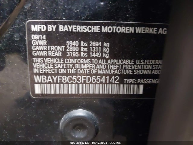 BMW 750li Xdrive 2015 WBAYF8C53FD654142 Image 9