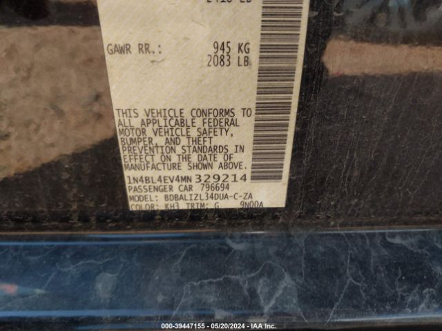 2021 NISSAN ALTIMA 1N4BL4EV4MN329214 Photo 8