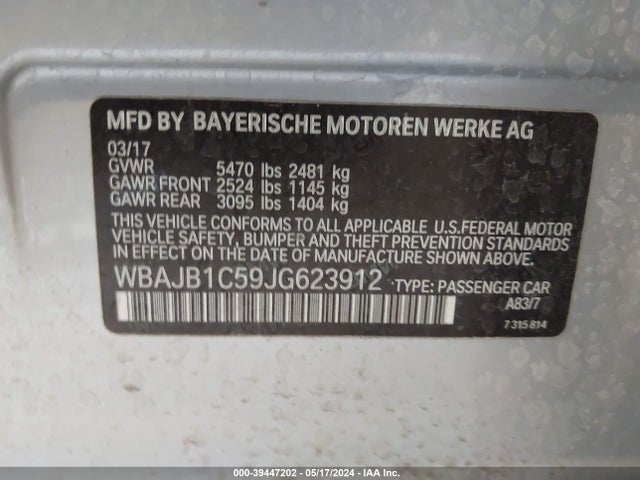 BMW 530e Xdrive Iperformance 2018 WBAJB1C59JG623912 Image 9