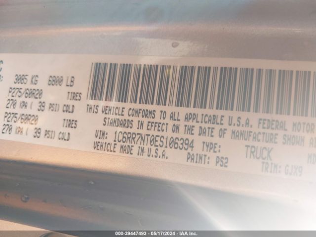 1C6RR7NT0ES106394 RAM 1500 Laramie