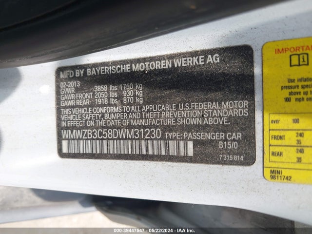 2013 MINI COUNTRYMAN WMWZB3C58DWM31230 Photo 8