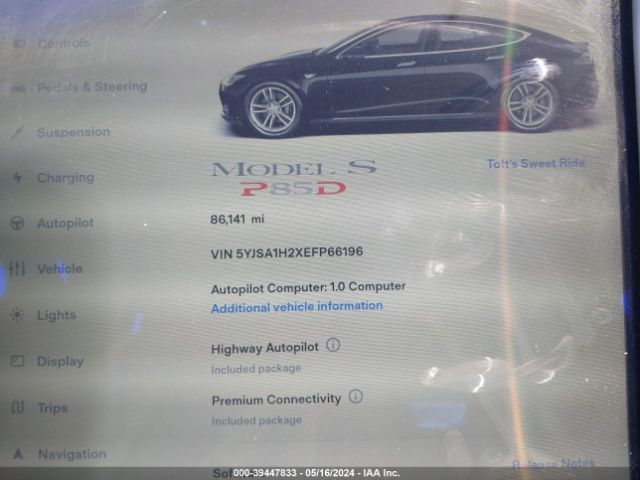 5YJSA1H2XEFP66196 Tesla Model S P85d