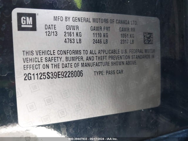 Chevrolet Impala 2lt 2014 2G1125S39E9228006 Image 9