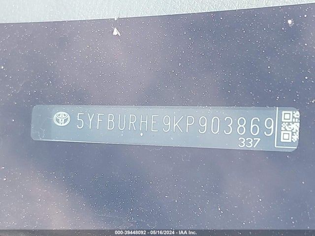 Toyota COROLLA SE 2019 5YFBURHE9KP903869 Image 9