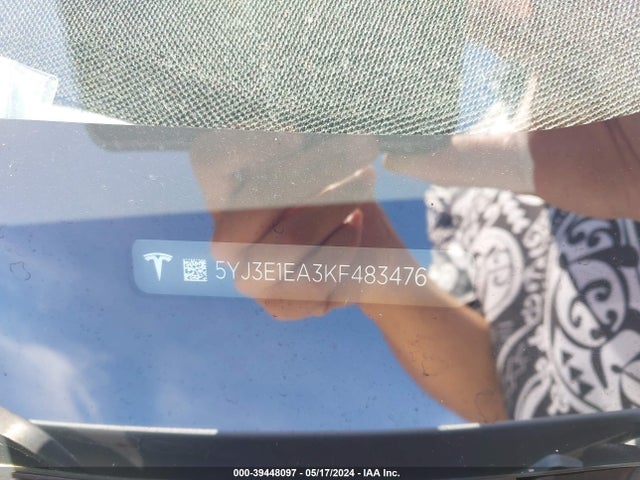Tesla Model 3 Long Range/mid Range/standard Range/standard Range Plus 2019 5YJ3E1EA3KF483476 Image 9