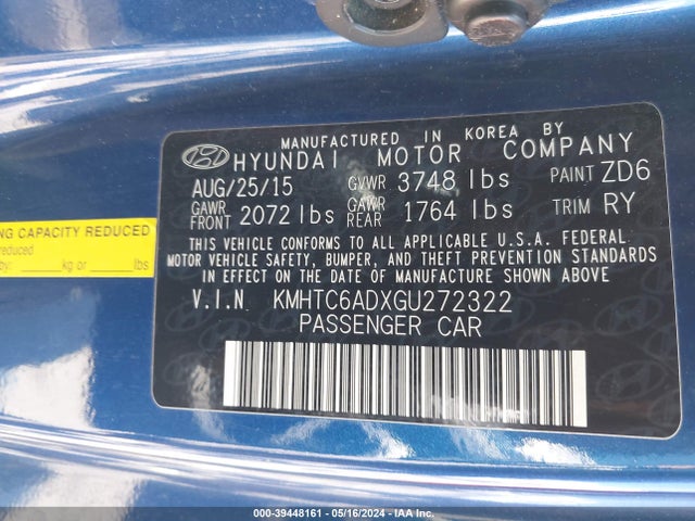Hyundai Veloster 2016 KMHTC6ADXGU272322 Image 9