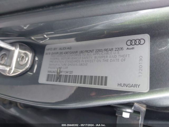 WAUACGFF9F1134120 Audi A3 1.8t Premium