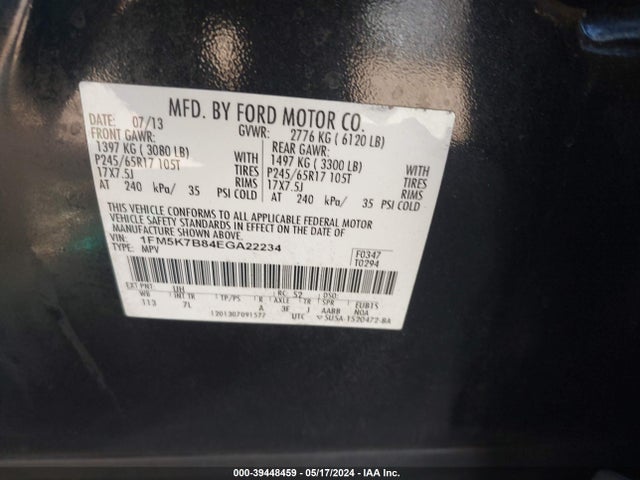 Ford Explorer 2014 1FM5K7B84EGA22234 Image 9