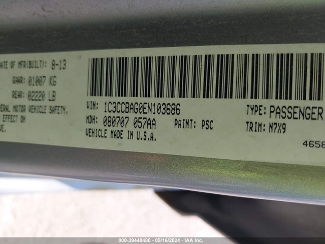 Chrysler 200 LX 2014 1C3CCBAG0EN103686 Image 9
