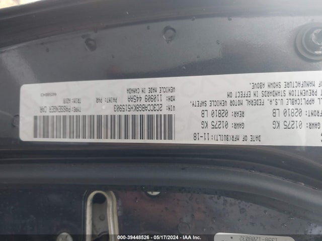 Chrysler 300 300s 2019 2C3CCABG8KH515903 Image 9
