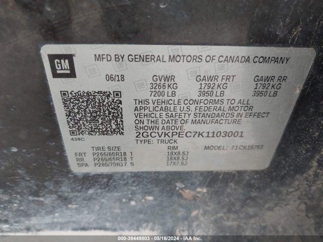 Chevrolet Silverado 1500 Ld Lt 2019 2GCVKPEC7K1103001 Image 9