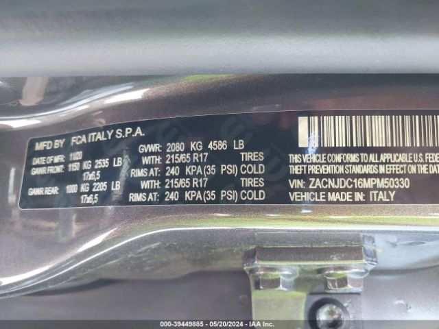 ZACNJDC16MPM50330 Jeep Renegade Trailhawk 4x4