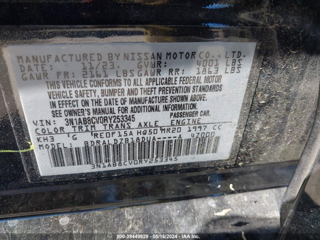 Nissan Sentra Sv Xtronic Cvt 2024 3N1AB8CV0RY253345 Image 9