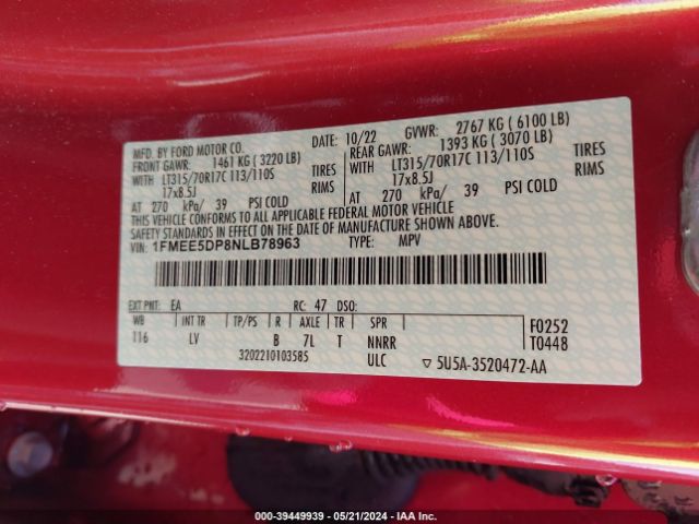 1FMEE5DP8NLB78963 Ford Bronco