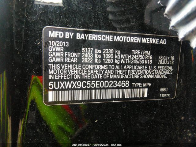 5UXWX9C55E0D23468 BMW X3 Xdrive28i