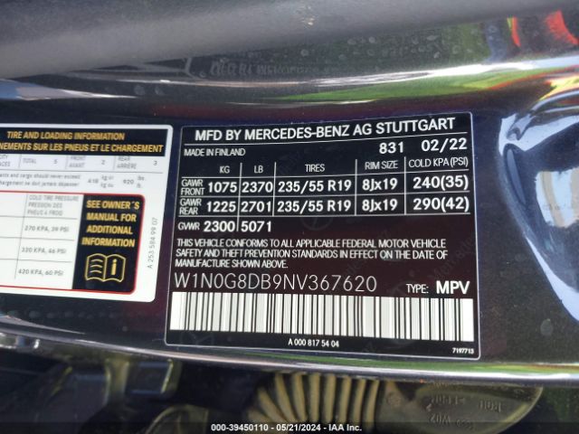 2022 MERCEDES-BENZ GLC 300 W1N0G8DB9NV367620 Photo 8