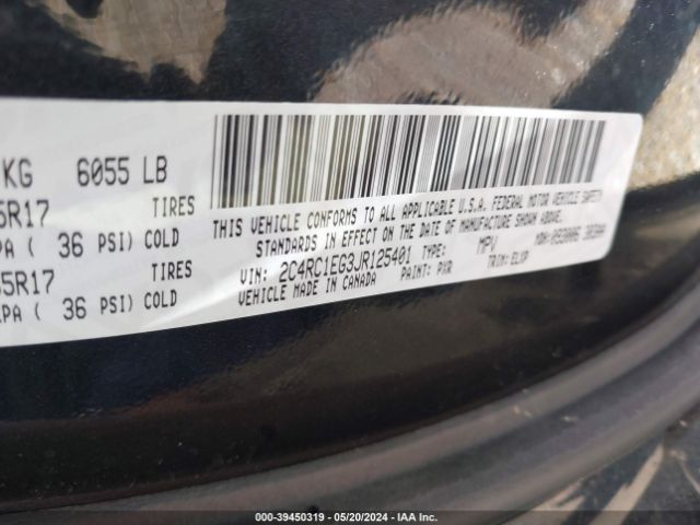 2C4RC1EG3JR125401 Chrysler Pacifica Touring L Plus