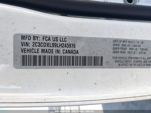 Dodge Charger Srt Hellcat Rwd 2020 2C3CDXL99LH243976 Image 9