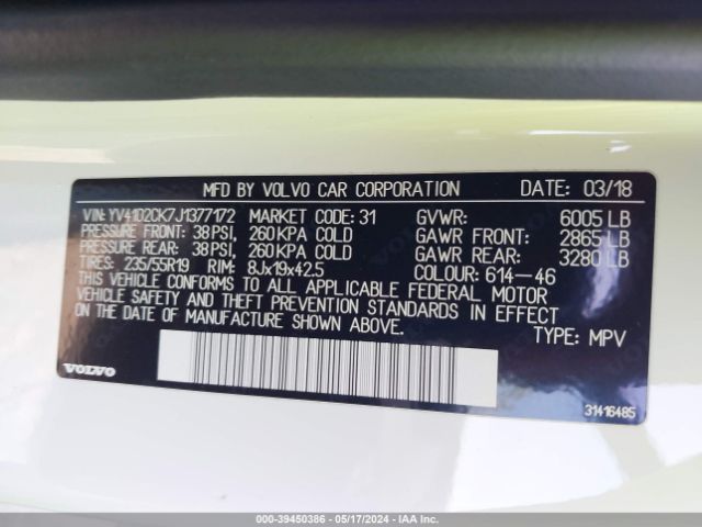 YV4102CK7J1377172 Volvo Xc90 T5 Momentum