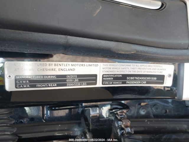 2016 BENTLEY FLYING SPUR SCBET9ZA5GC051339 Photo 8
