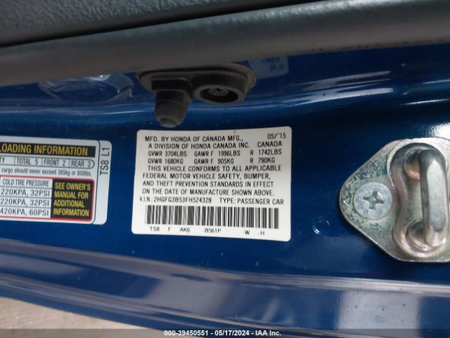 2HGFG3B53FH524328 Honda Civic Lx