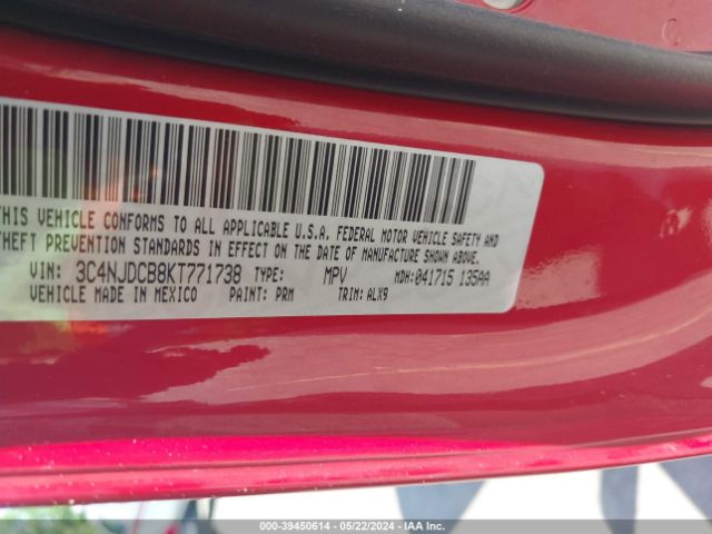 3C4NJDCB8KT771738 Jeep Compass Limited 4x4