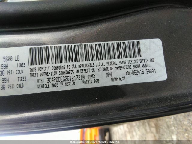 3C4PDDEG2GT217210 Dodge Journey R/t