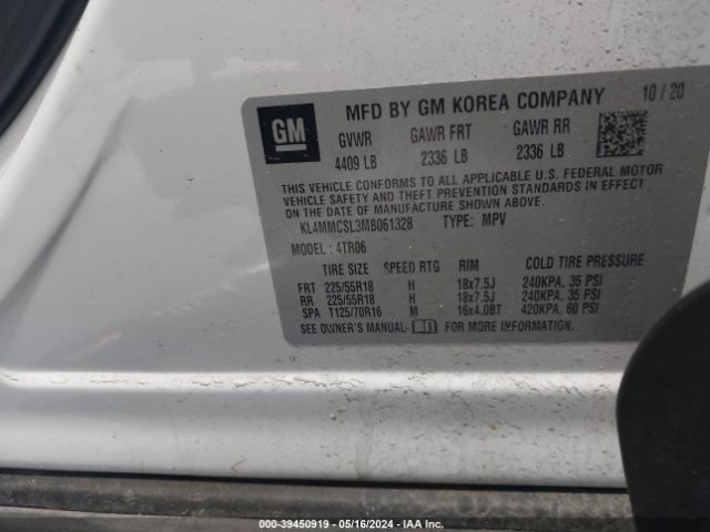 KL4MMCSL3MB061328 Buick Encore Gx Awd Preferred