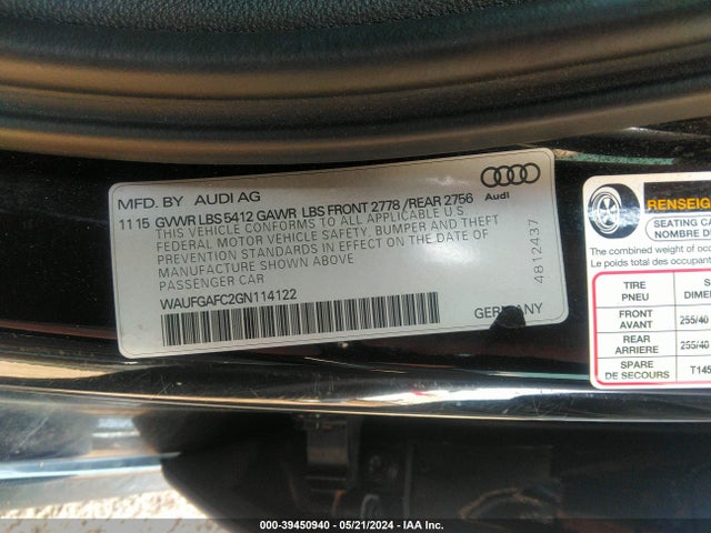Audi A6 3.0t Premium Plus 2016 WAUFGAFC2GN114122 Image 9