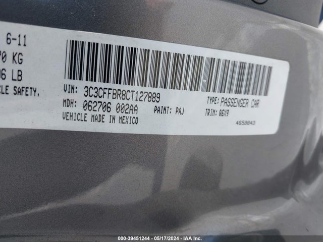 2012 FIAT 500 3C3CFFBR8CT127889 Photo 8