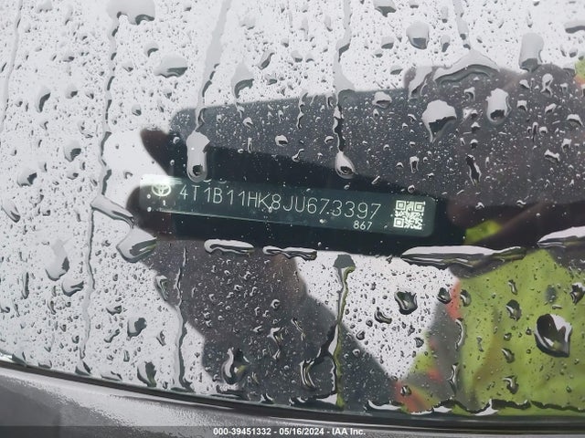 Toyota CAMRY SE 2018 4T1B11HK8JU673397 Image 9