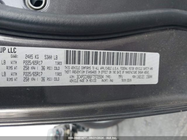 3C4PDCAB6FT572934 Dodge Journey American Value Pkg